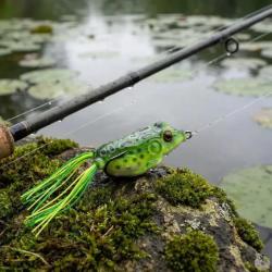 Leurre Frog Grenouille Corps Souple Hame&ccedil;ons Doubles Cach&eacute;s