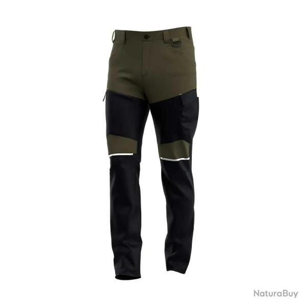 Pack 2 Pantalons Travail Oak Kaki/Noir Extensible 4 Sens 46