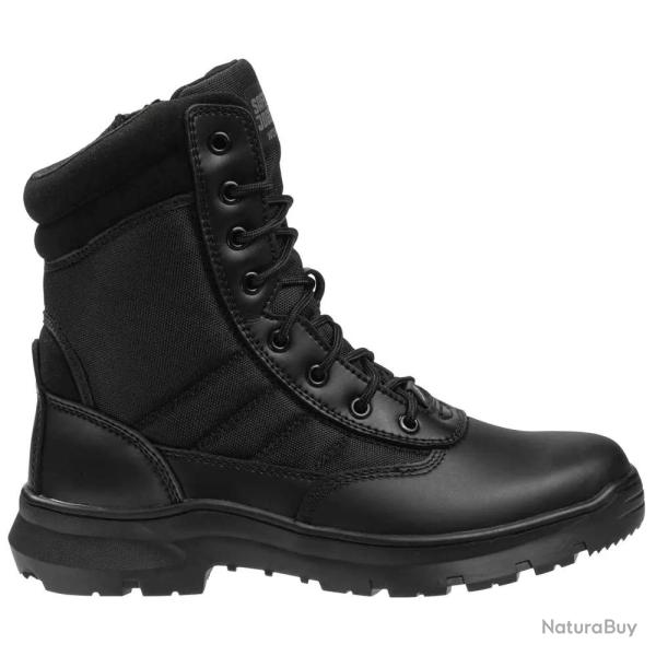 Chaussures Tactic travail mi hautes noir antid�rapantes cuir