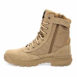 Chaussures travail Dune beige mi hautes antid&eacute;rapantes textile