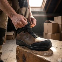 Chaussures s&eacute;curit&eacute; Modulo Lea montantes S3S cuir marron