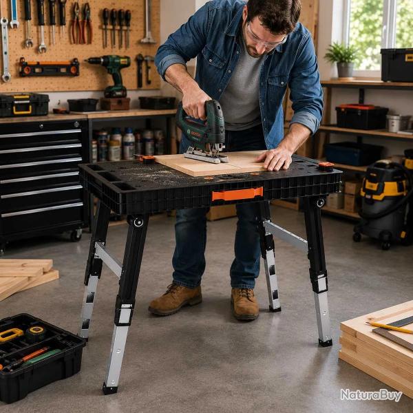 �tabli 5 en 1 multifonction atelier bricolage DIY compact