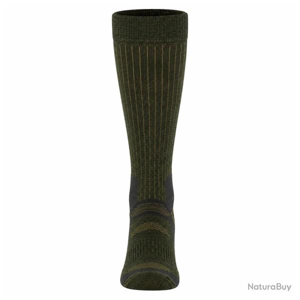 Chaussettes hautes cerf kaki laine m�rino 40% - Mixte 47 / 50