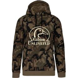 Sweat capuche camo Woodland 80 coton 280g poche ventrale