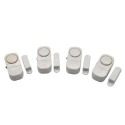 4 alarmes portes et fen&ecirc;tres - D&eacute;tecteur s&eacute;curit&eacute; maison