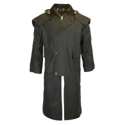 Manteau long Walker and Hawkes Waxstock Vert