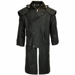 Manteau long Walker and Hawkes Waxstock Vert