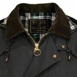 Manteau long Walker and Hawkes Waxstock Vert