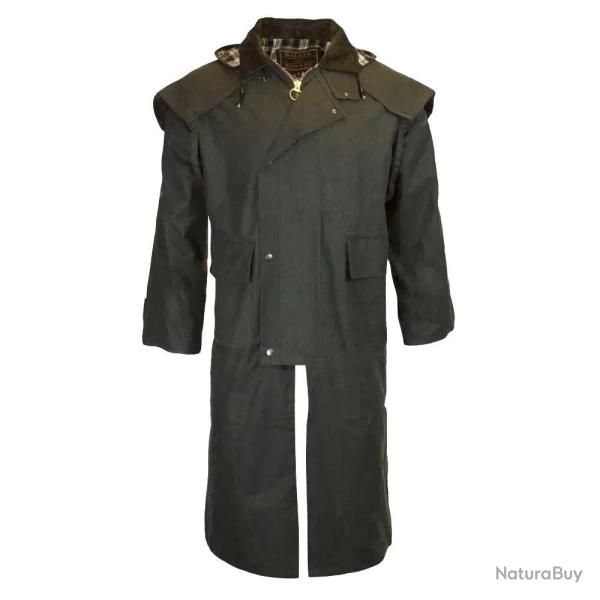 Manteau long Walker and Hawkes Waxstock Vert