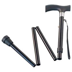 Canne pliante r&eacute;glable 82-92cm avec sacoche - Charge 90kg