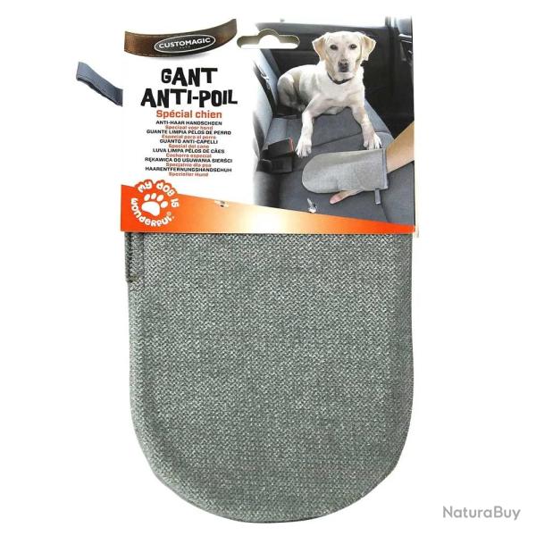 Gant anti-poil antistatique pour enlever poils d'animaux