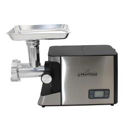 Hachoir électrique 900W 45x19x34cm 3 plaques acier entonnoirs