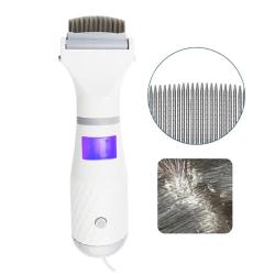 Peigne &eacute;lectrique anti-poux autonomie 4-6h LED 3 niveaux silencieux