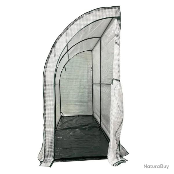 Demi-serre murale adoss�e pour jardin et balcon 80 x 200 x 160 cm