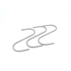 Lot de 12 crochets en S inox 12 cm
