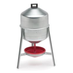 Abreuvoir poules et volailles m&eacute;tal galvanis&eacute; 30 L sur pieds &agrave; l'unit&eacute;