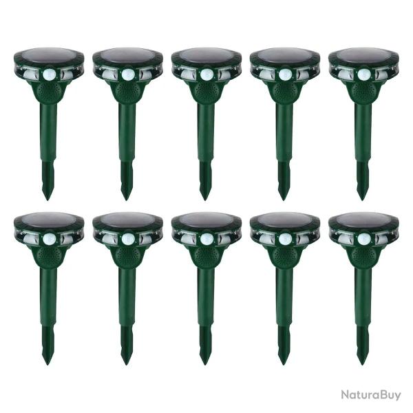 Lot de 10 Anti-nuisibles � ultrasons solaires