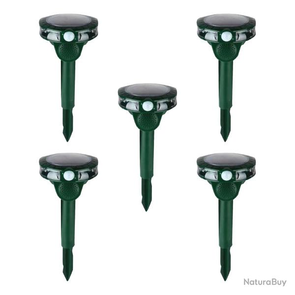 Lot de 5 Anti-nuisibles � ultrasons solaires