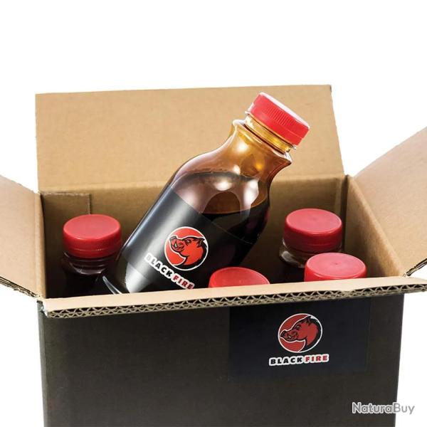 Lot de 6 bouteilles de Goudron Black Fire attractant sanglier 0,5L