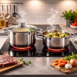 Faitout Marmite Couvercle &Oslash;24cm Acier Inox Tous Feux