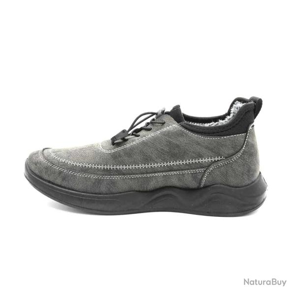 Baskets fourres effet peau de pche gris 40  46 41