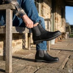 Bottines Chelsea Heritage Farmer Brighton cuir noir 40 &agrave; 47