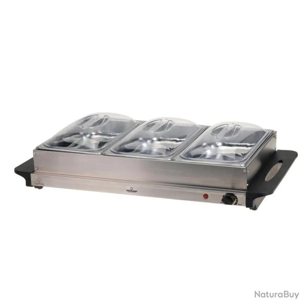 Chauffe-plat �lectrique 3 compartiments 300 W plaque chauffante