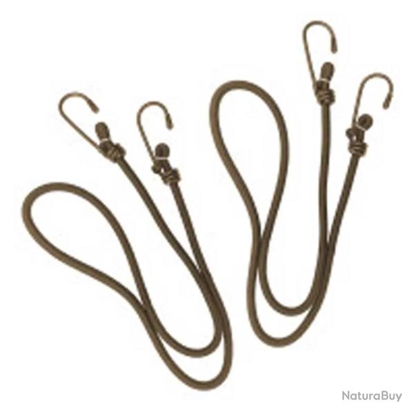 Sandows Exp�dition 6 mm 75 cm lot de 2 �lastiques poly�thyl�ne crochets acier