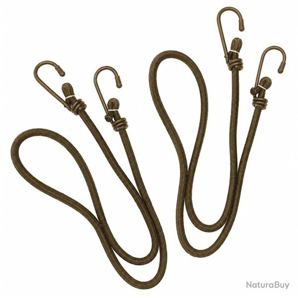 Sandows Exp�dition 6 mm 75 cm lot de 2 �lastiques poly�thyl�ne crochets acier
