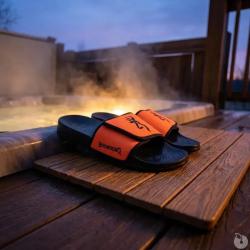 Sandales claquettes Browning Buckmark noir orange 41 &agrave; 47