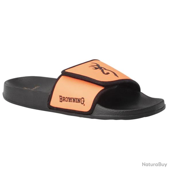 Sandales claquettes Browning Buckmark noir orange � 47