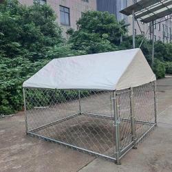 Enclos ext&eacute;rieur galvanis&eacute; avec toile imperm&eacute;able 2x2x1,6 m