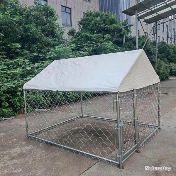 Enclos ext�rieur galvanis� avec toile imperm�able 2x2x1,6 m