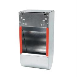 Mangeoire tr&eacute;mie acier galva 1 compartiment &agrave; l'unit&eacute; 25x12x11 cm