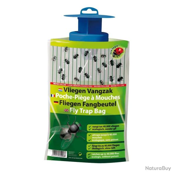 Poche-pige  mouches cologique  l'unit ou par lot de 3 Lot de 3