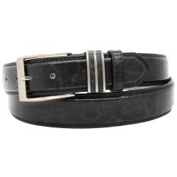 Ceinture Noire Synth&eacute;tique Boucle M&eacute;tallique R&eacute;sistante 125 cm