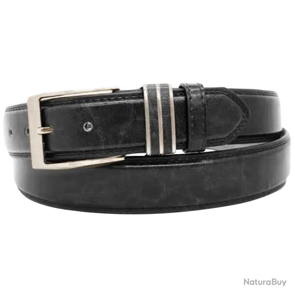 Ceinture Noire Synth�tique Boucle M�tallique R�sistante 125 cm