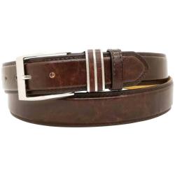 Ceinture Marron Synth&eacute;tique Boucle M&eacute;tallique R&eacute;sistante 125 cm