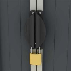 Abri de jardin m&eacute;tal 4,73 m&sup2; avec structure acier et double porte