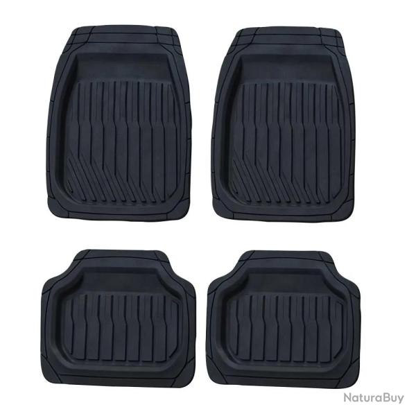Lot 4 Tapis PVC Baquet Lavables tanches Auto