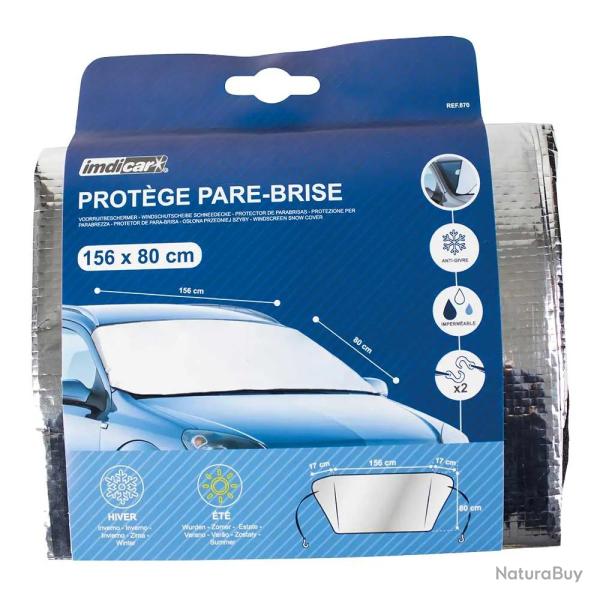 Prot�ge pare-brise anti-givre 156x80cm avec crochets pare-soleil