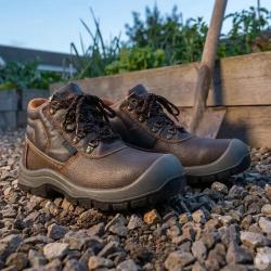 Chaussures de s&eacute;curit&eacute; montantes Kansas S3 cuir marron