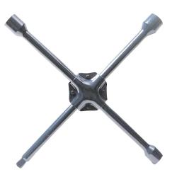 Cl&eacute; en croix universelle acier 17-19-21-22mm outillage auto