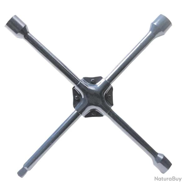 Cl� en croix universelle acier 17-19-21-22mm outillage auto