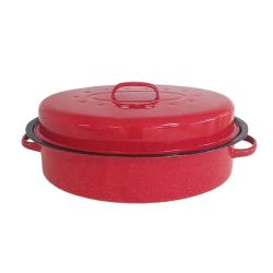 R&ocirc;tissoire rouge grand mod&egrave;le 37x26,5x11,5cm 4L vapeur auto