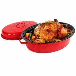 R&ocirc;tissoire rouge grand mod&egrave;le 37x26,5x11,5cm 4L vapeur auto