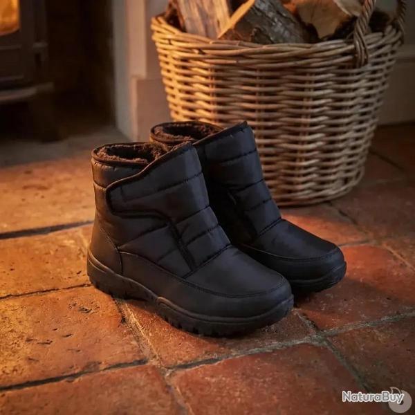 Bottines femme noires fourr�es � scratch du 36 au 41 40