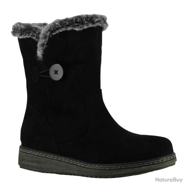 Bottines femme fourr�es noires en microfibre du 36 au 41 36