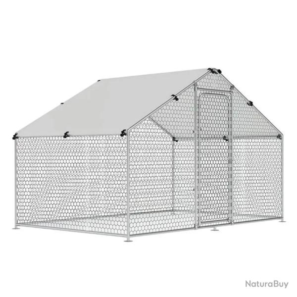Enclos � volailles 6 m� avec toit �tanche et cadre renforc�