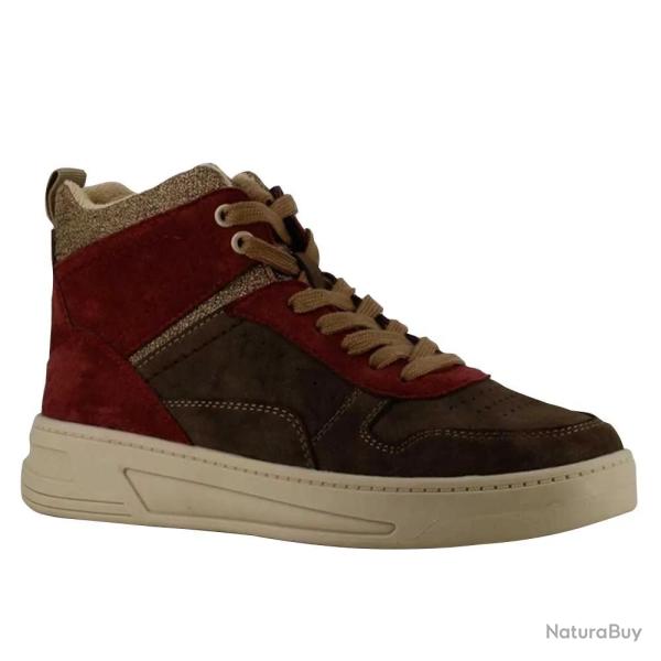 Baskets montantes femme bordeaux et vert du 36 au 41 36